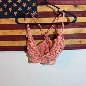 Free People Pink Lace Bralette